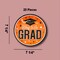 25 Count Orange Way to Go Grad 7 1/4 Inch Paper Disposable Dessert Plates Graduation Party